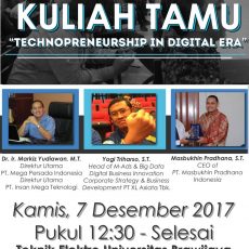 Kuliah Tamu Teknik Elektro : Technopreneurship in Digital Era